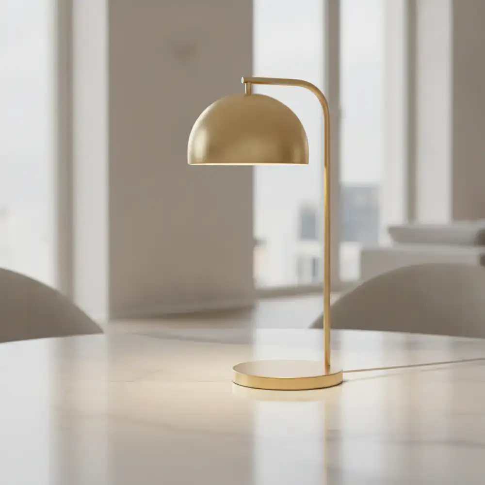 Intérieur élégant mettant en valeur une lampe de table design